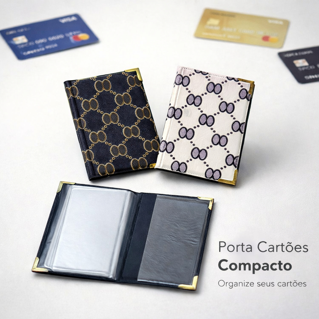 Porta Cartão 30 Cartões Estampado Giovana Unissex em Oferta na Shopee
