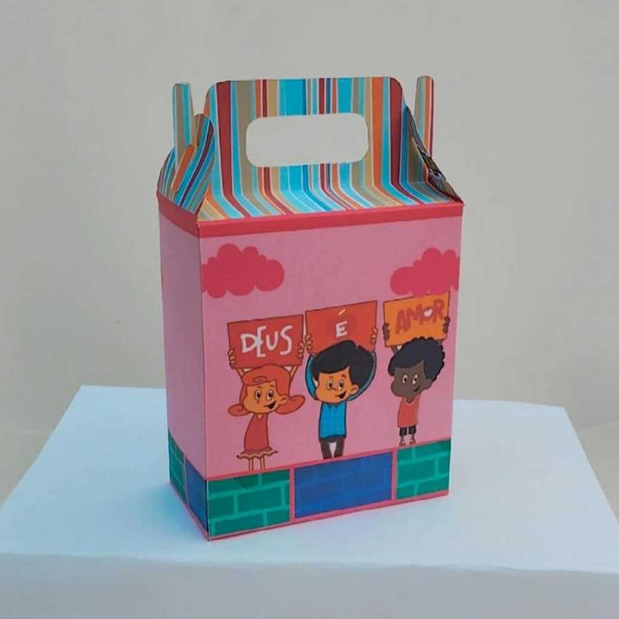 Caixa maleta Festa Personalizado 3 PALAVRINHAS ROSA Lembrancinhas Caixinhas Personalizadas PEGUE MONTE