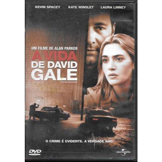 DVD: A vida de David Gale (um filme de Alan Parker) dublado & legendado (Kate Winslet, de Titanic)