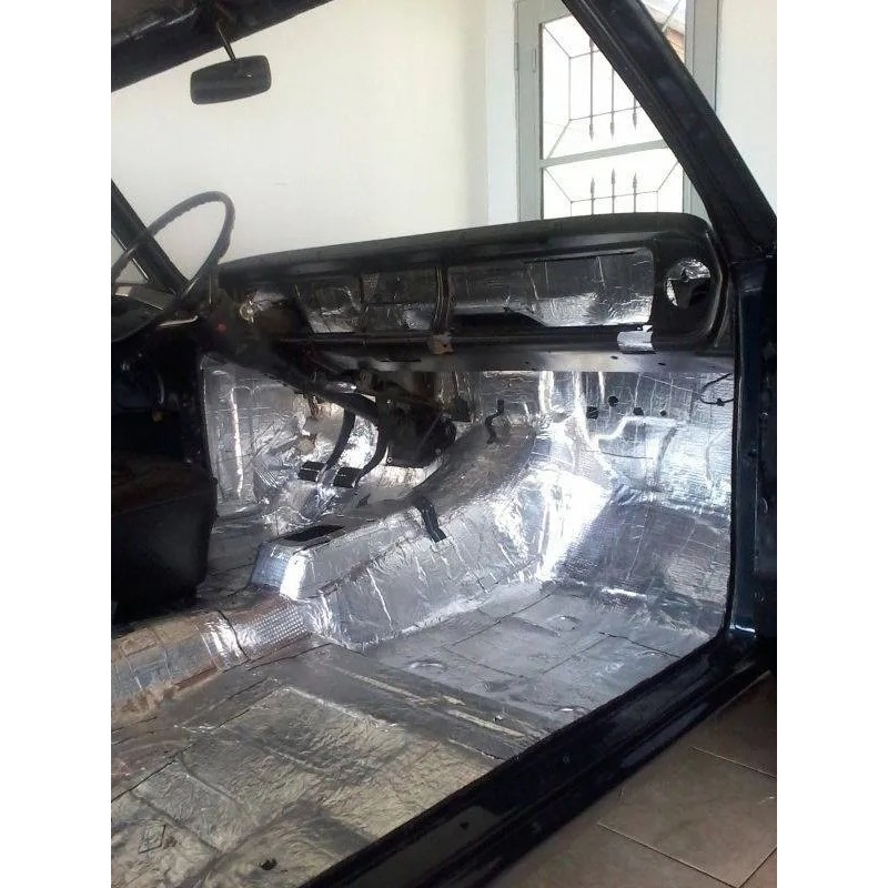 Manta Asfáltica Automotiva Aluminizada 15cm largura x 10m comprimento Térmica e Acústica Veda Tudo