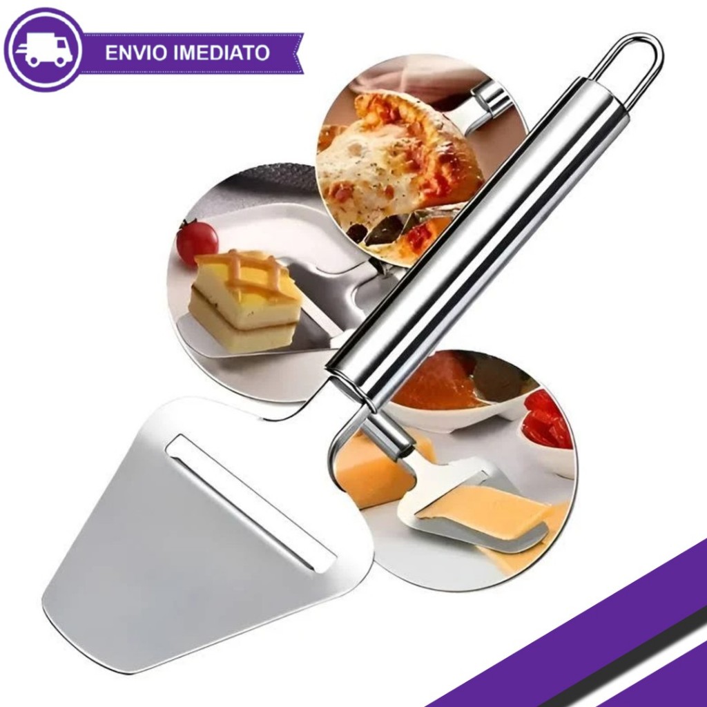 Cortador de Queijo em Aço Inox Fatiador de Queijo Tipo Plaina para Fatias Perfeitas