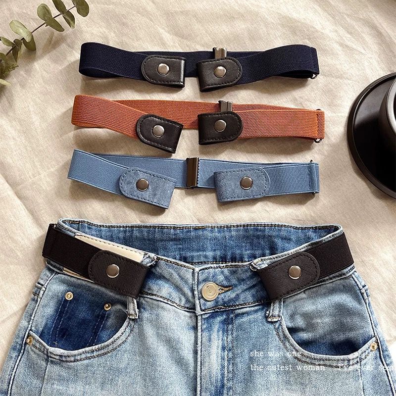 Cinto Preguiçoso Unissex Sem Fivela , Cintura Ajustável Invisível Para Jeans E Calças Casuais em Oferta na Shopee