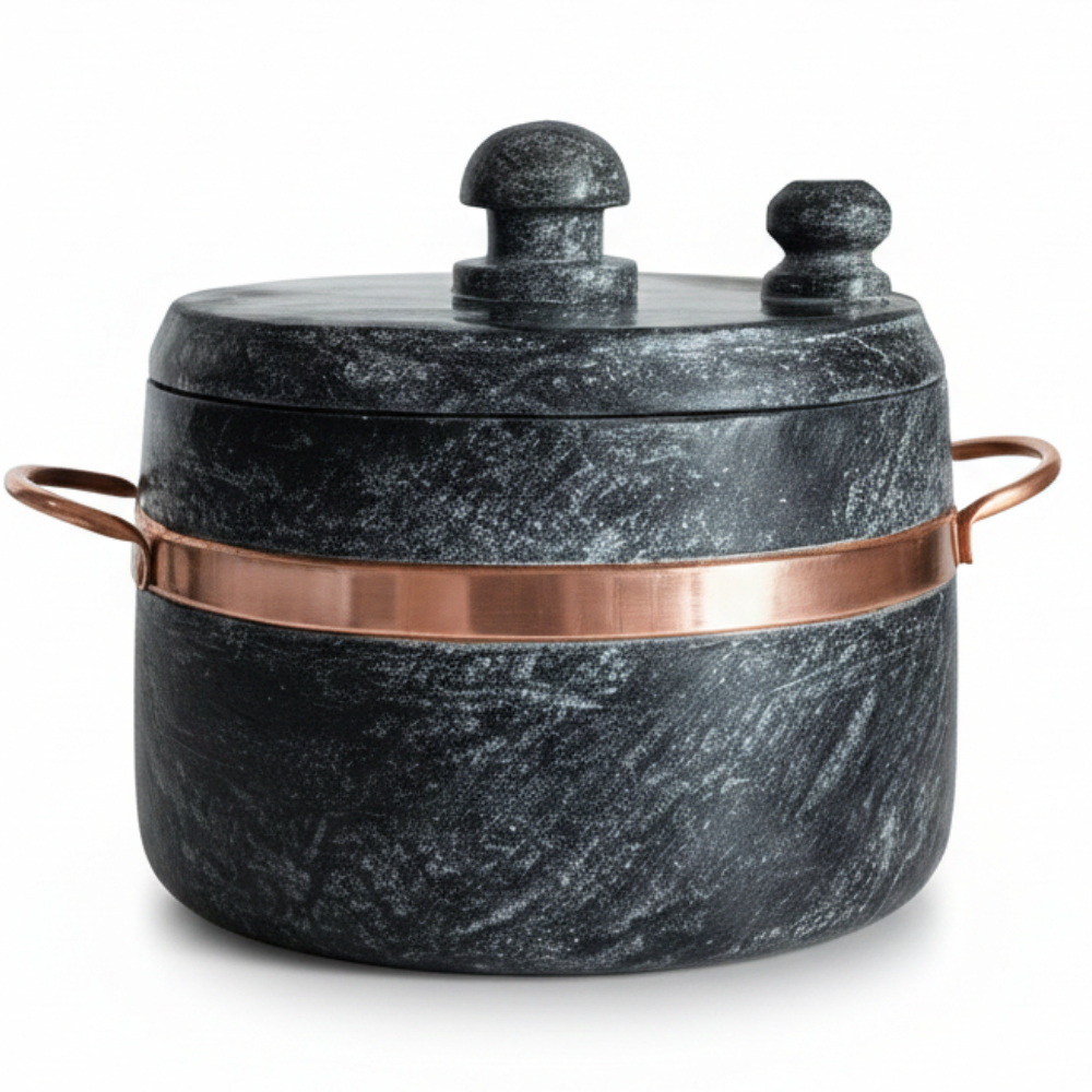 Panela de Pressão em Pedra Sabão Curada Pronta para o Uso