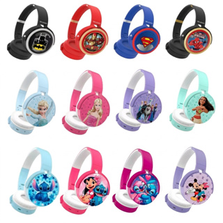 Fone Ouvido Infantil  Personagens Princesas Super Heróis Stitch Mickey Minnie Bluetooth Redução Ruído Ajuste Tamanho em Oferta na Shopee