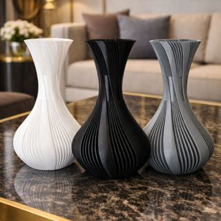 Vaso Decorativo Moderno 18cm – Vaso de Decoração | Vaso para Planta Artificial | Preto Branco Cinza em Oferta na Shopee