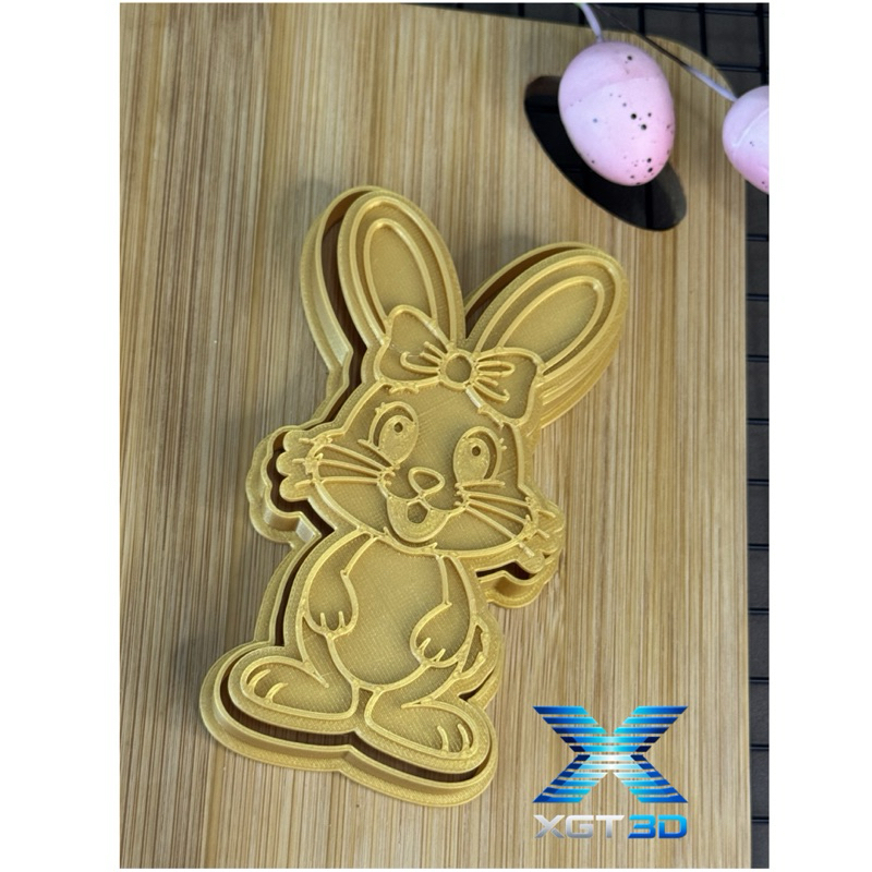 Cortador e Marcador de Biscoito Coelho 11cm | Molde Biscoito Decorado Páscoa Confeitaria
