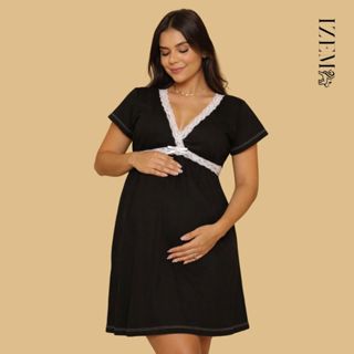 Camisola de Amamentação com Abertura Lateral de Algodão em Oferta na Shopee