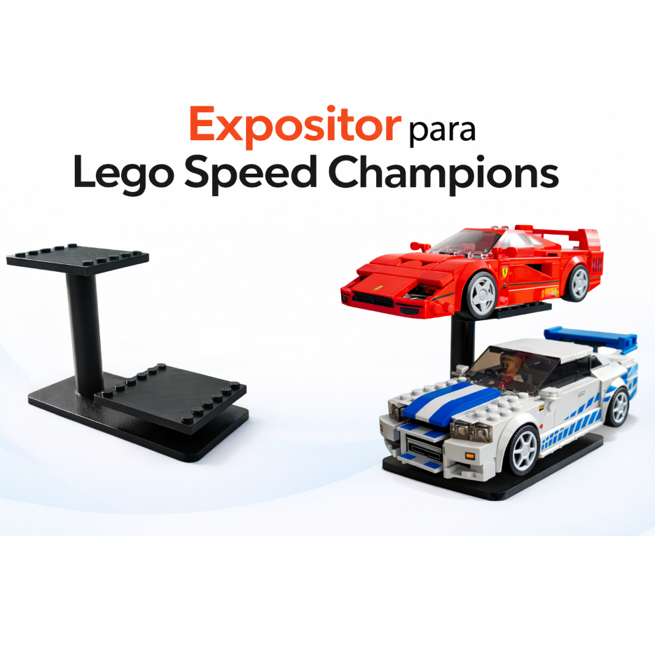 Display Expositor 2 Peças LEGO Speed Champions Suporte Kit