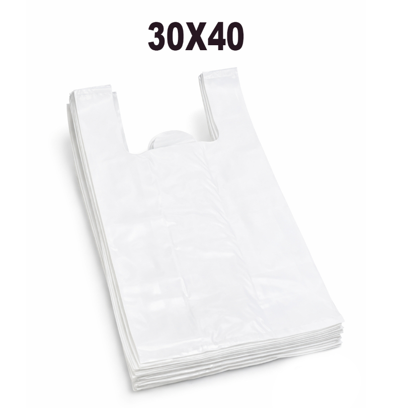 2Kg Sacola Plástica Branca 30x40 Reforçada | Sacola Camiseta Resistente para Lojas e Mercado