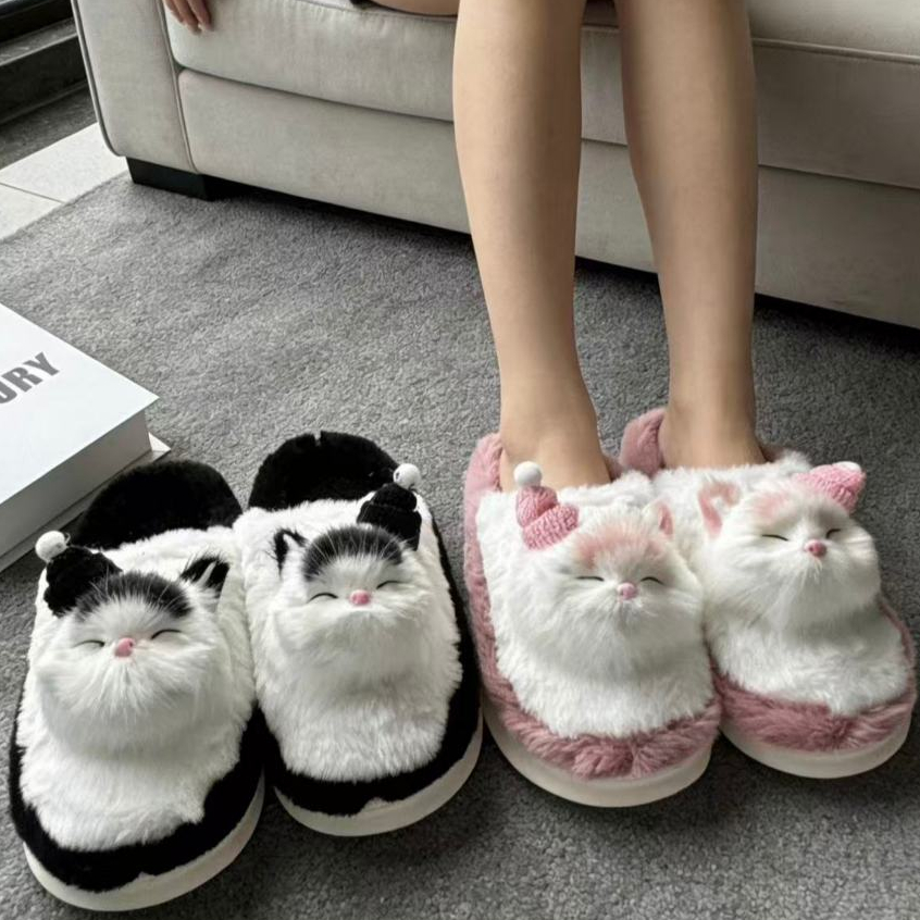 Pantufa Gatinho 3d Adulto Solado Emborrachado Antiderrapante