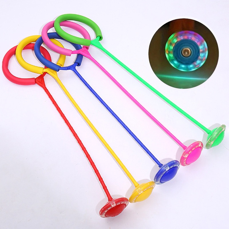 Corda de pular giratória com luzes LED piscantes, brinquedo infantil
