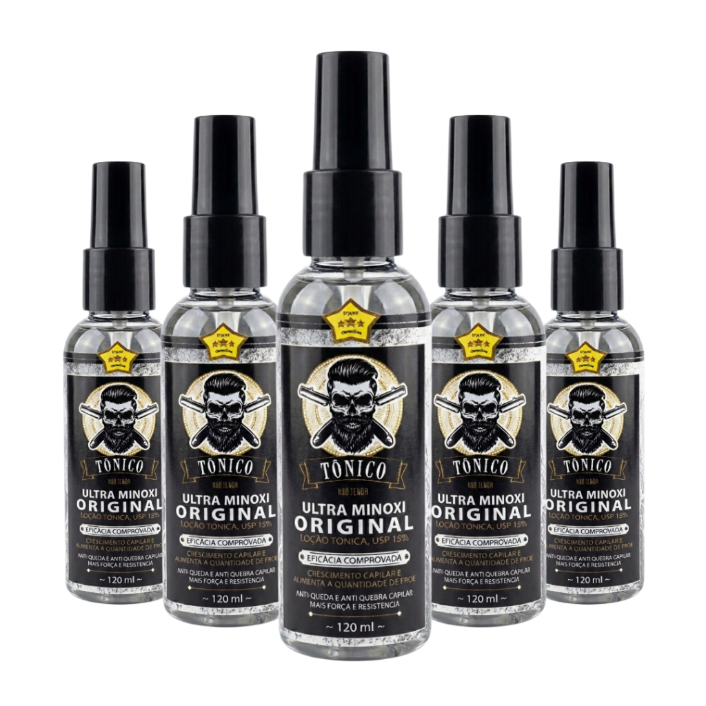 Ultra Minoxi 120ml com Minoxidil 15% para Cabelo e Barba
