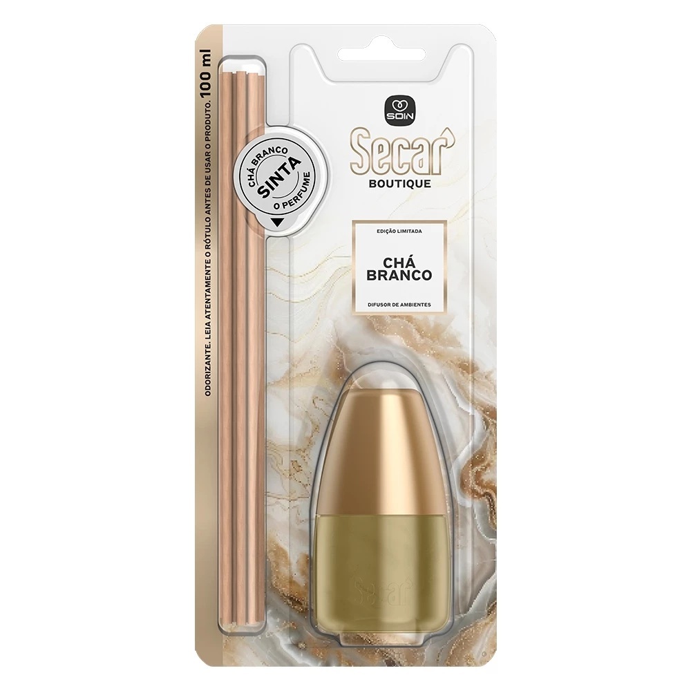 Difusor De Aromas E Ambientes Chá Branco Secar 100ml em Oferta na Shopee