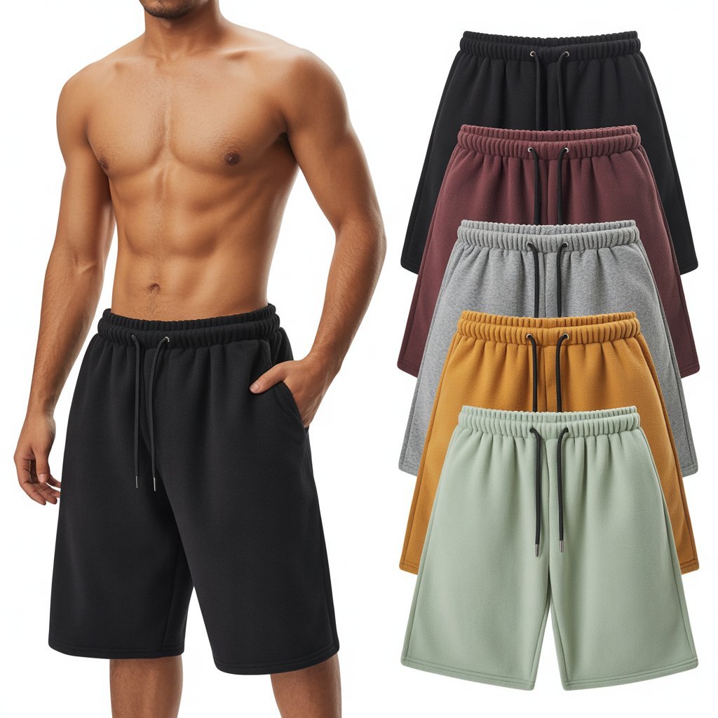 Bermuda Masculina Moletom Kit 5 4 ou 3 Short Academia Moletom Confort Cores Sortida - Promoção !