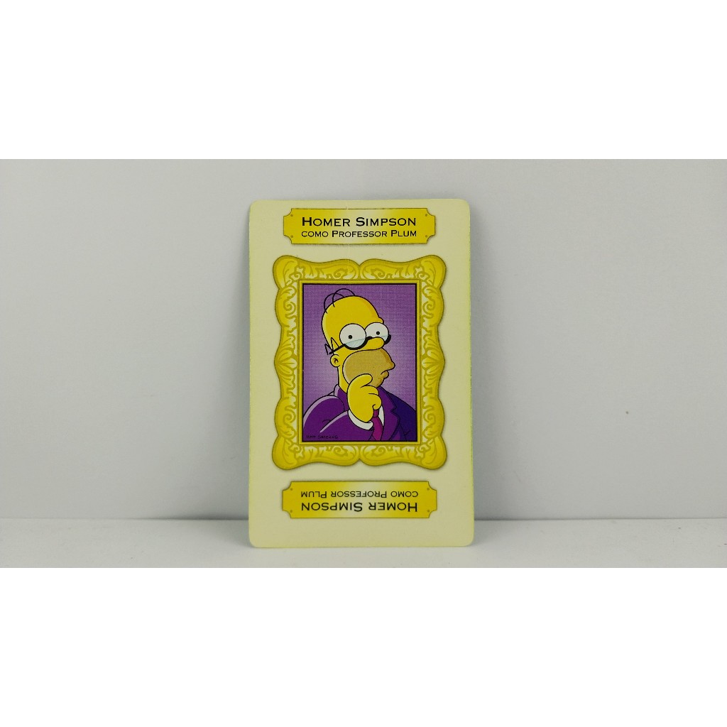 Peça Carta Homer Simpson Jogo Clue Simpsons Hasbro Semi Novo