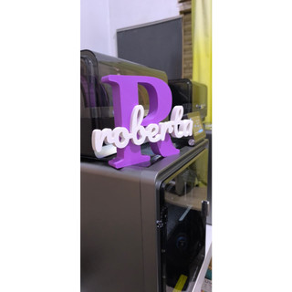 💜 Letreiro Personalizado 3D - Letra Inicial + Nome (Design Exclusivo)