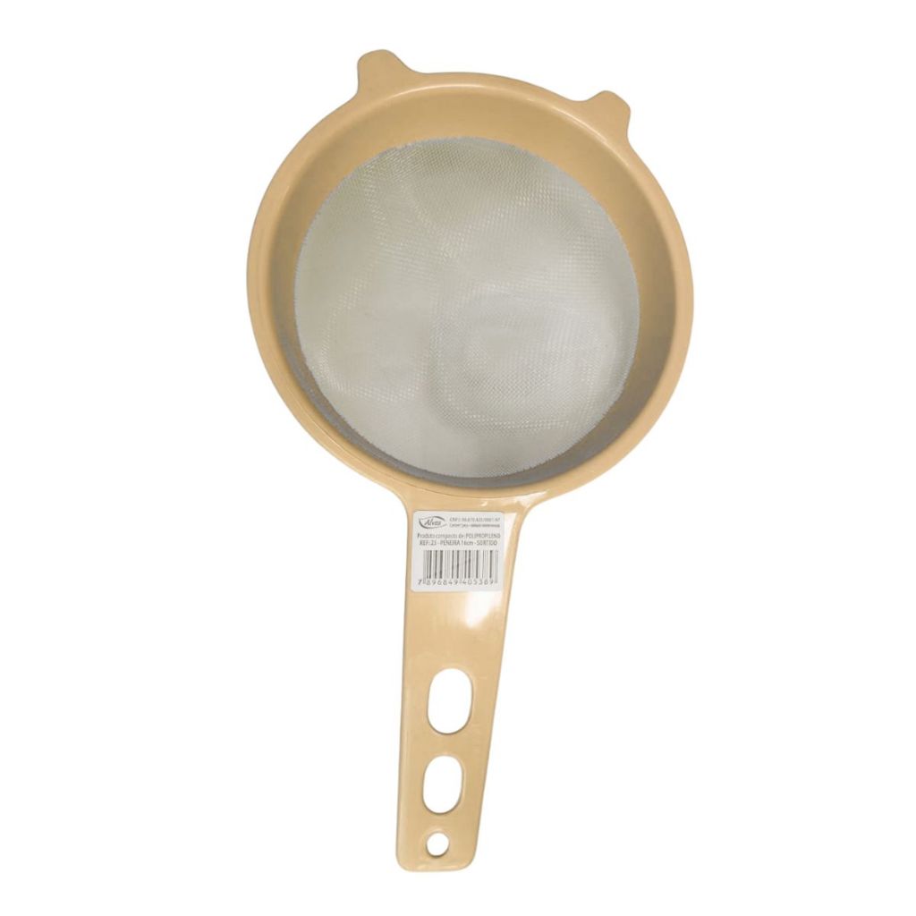 Peneira Média 16cm De Plástico Tela Grossa