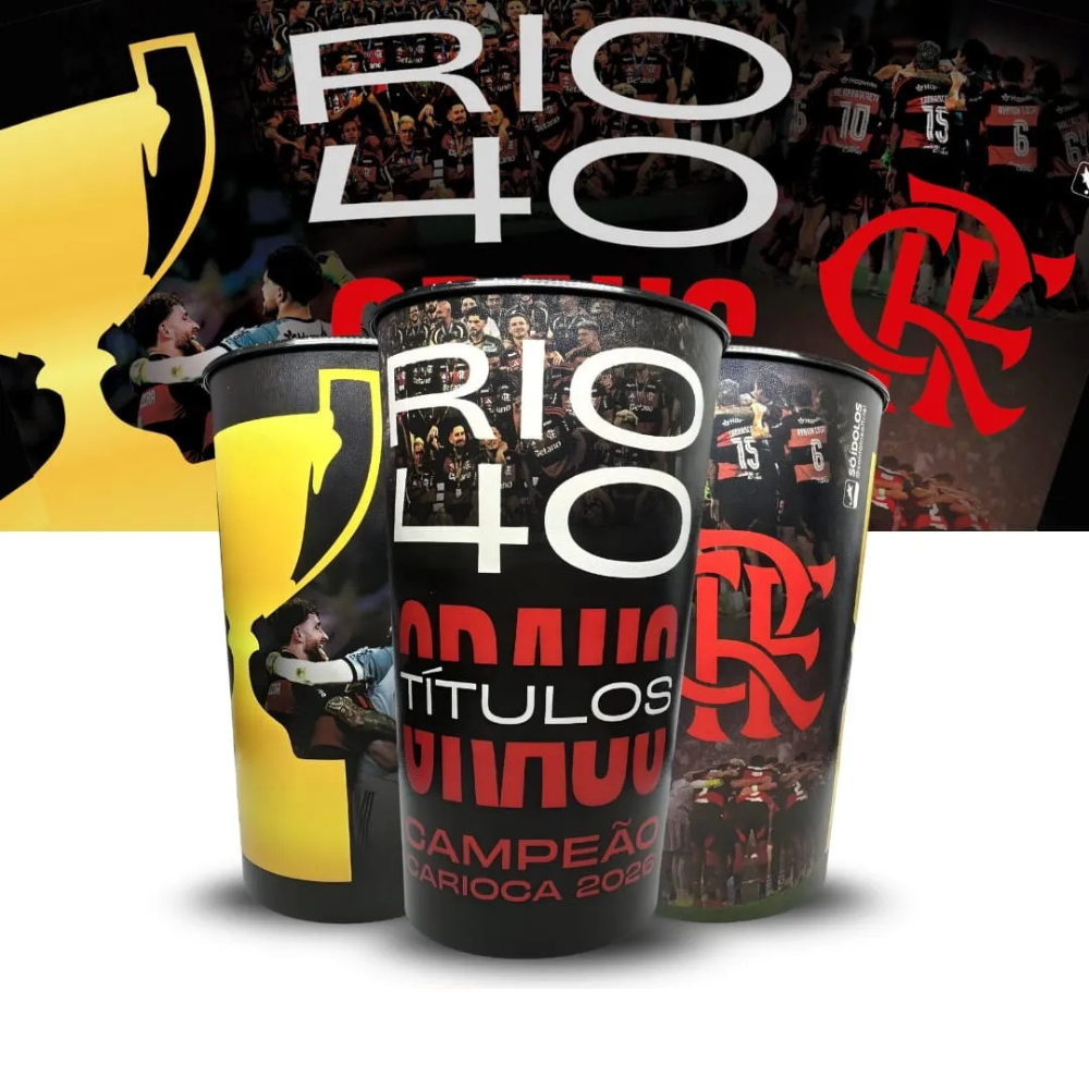 Copo Comemorativo Flamengo 40x Campeão Carioca 2026