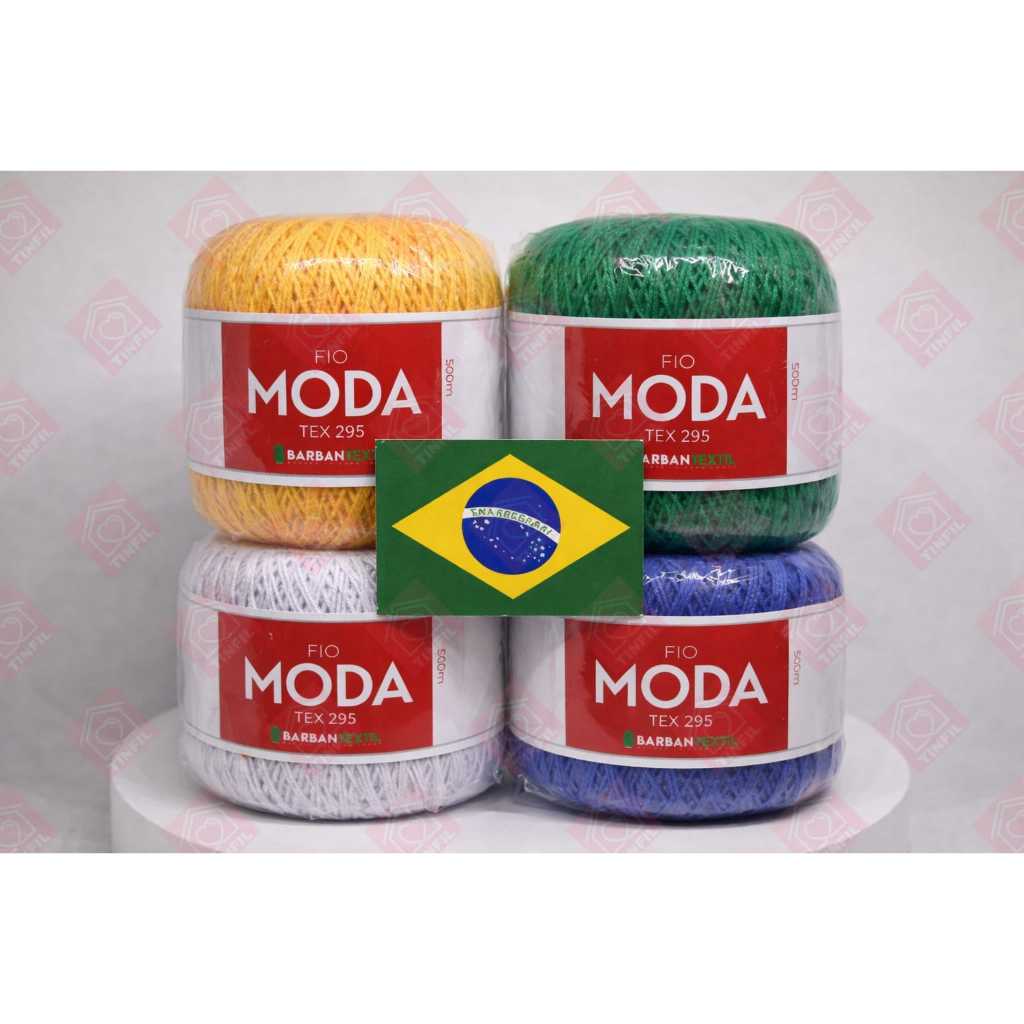 KIT 4 LINHAS FIO MODA Edição Cores do Brasil - Crochê / Artesanato / Bordados / Decorações - Mesma espessura Fio Anne