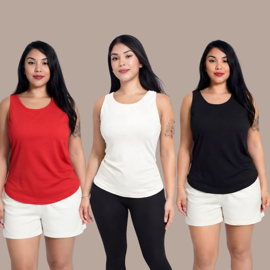 Blusa feminina Regata Alongada prreço baixo Conforto casual  camiseta algodão basico baratinho