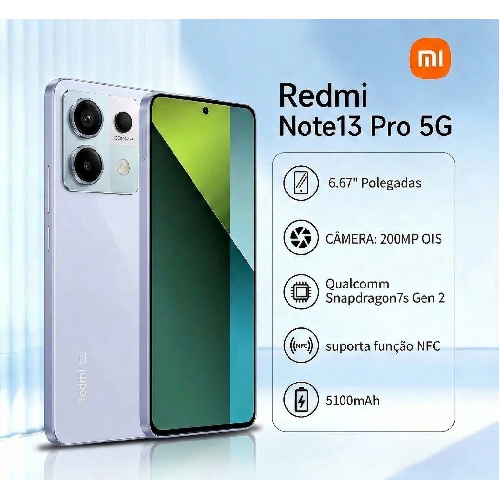 Original Xiaomi Redmi Note 13 Pro 5G NFC Snapdragon 7S Gen2 Smartphone 6,67" 5100mAh global