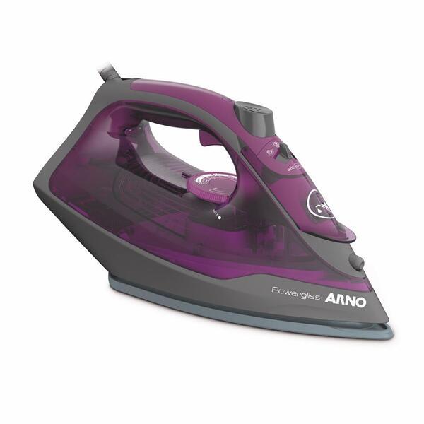 Ferro a Vapor Arno Powergliss FPO1 Roxo 127V Base Xglide Vapor Extra 110g/min Antigotejamento
