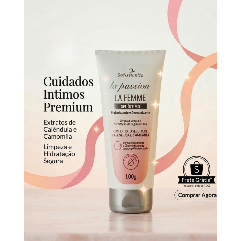Gel intimo Desodorizante Para Região intima Máscara de mau Odores La femme 100g
