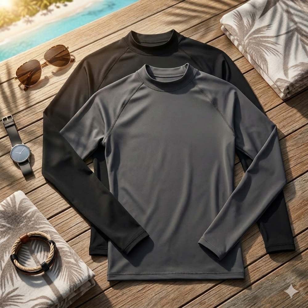 Kit 2 Camisa Térmica Unissex Segunda Pele Proteção UV+50 Verão Praia Masculino Feminino Adulto