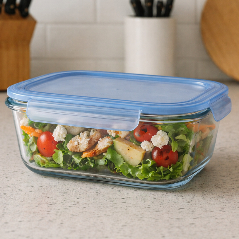 Pote Hermético de Vidro 370ml  Tampa com Trava, Ideal para Armazenar Alimentos depósito