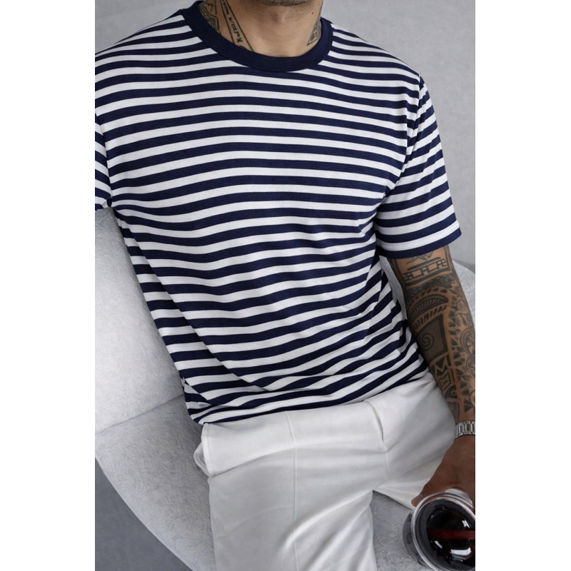 CAMISETA SLIM LISTRADA TENDENCIA 2026 PREMIUM ENVIO IMEDIATO #01 em Oferta na Shopee