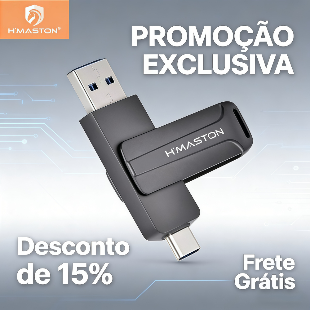H'maston HM-TF128 Pen Drive 2 Em 1 Tipo C pen drive Memória Vara 8 /16/32/64/128GB cle flash memoria