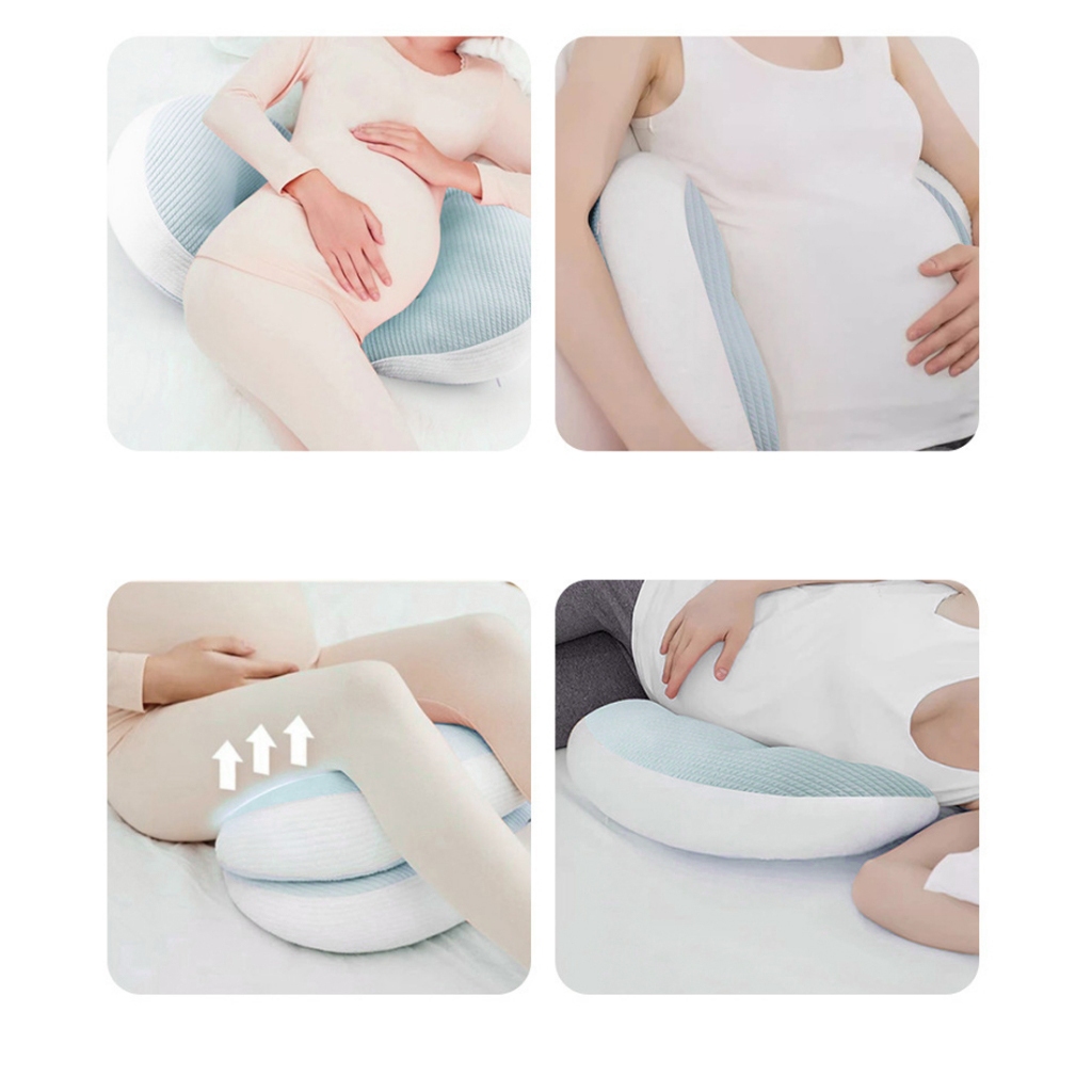 Almofada Para Grávida com Tecido Fofinho Apoio Lombar e Barriga Confort (Várias Cores)