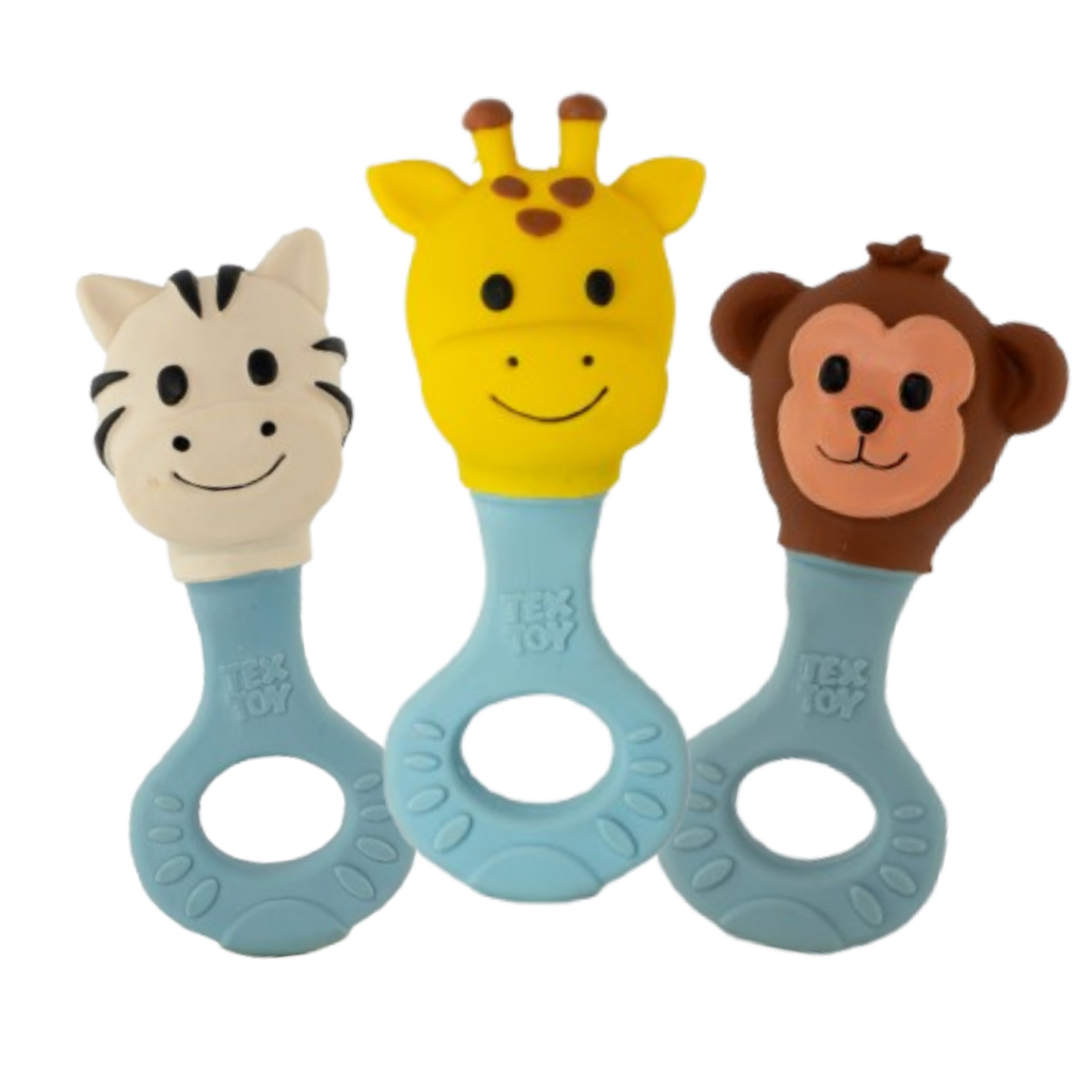Mordedor chocalho bebê brinquedo natural macio animais sensorial Massageador gengiva alivia dentição