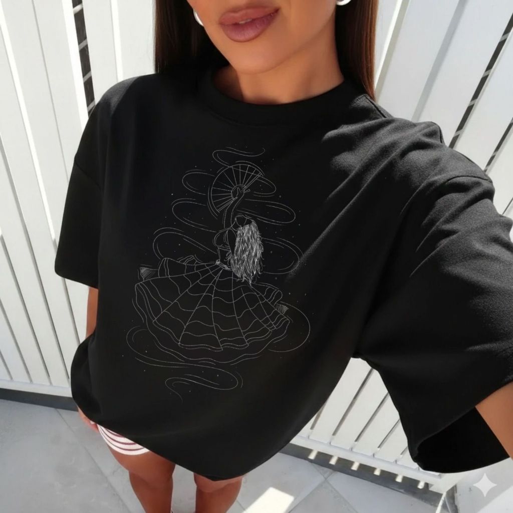 Blusa feminina estilosa camiseta T-shirt100%algodão espiritualidade fé místico umbanda cigana — imagem 2 de 2