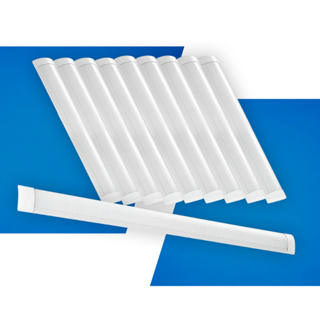 Kit 10 Luminaria led Linear Fit 18w ou 36w 5cm ou 100x6,5cm Branco Frio ou Quente Bivolt Branco ou Preto Seed em Oferta na Shopee