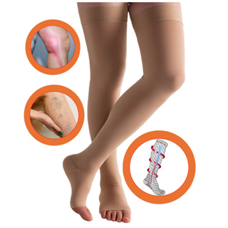 Meia 7/8 Média Compressão 20-30mmhg Sem Ponteira em Oferta na Shopee