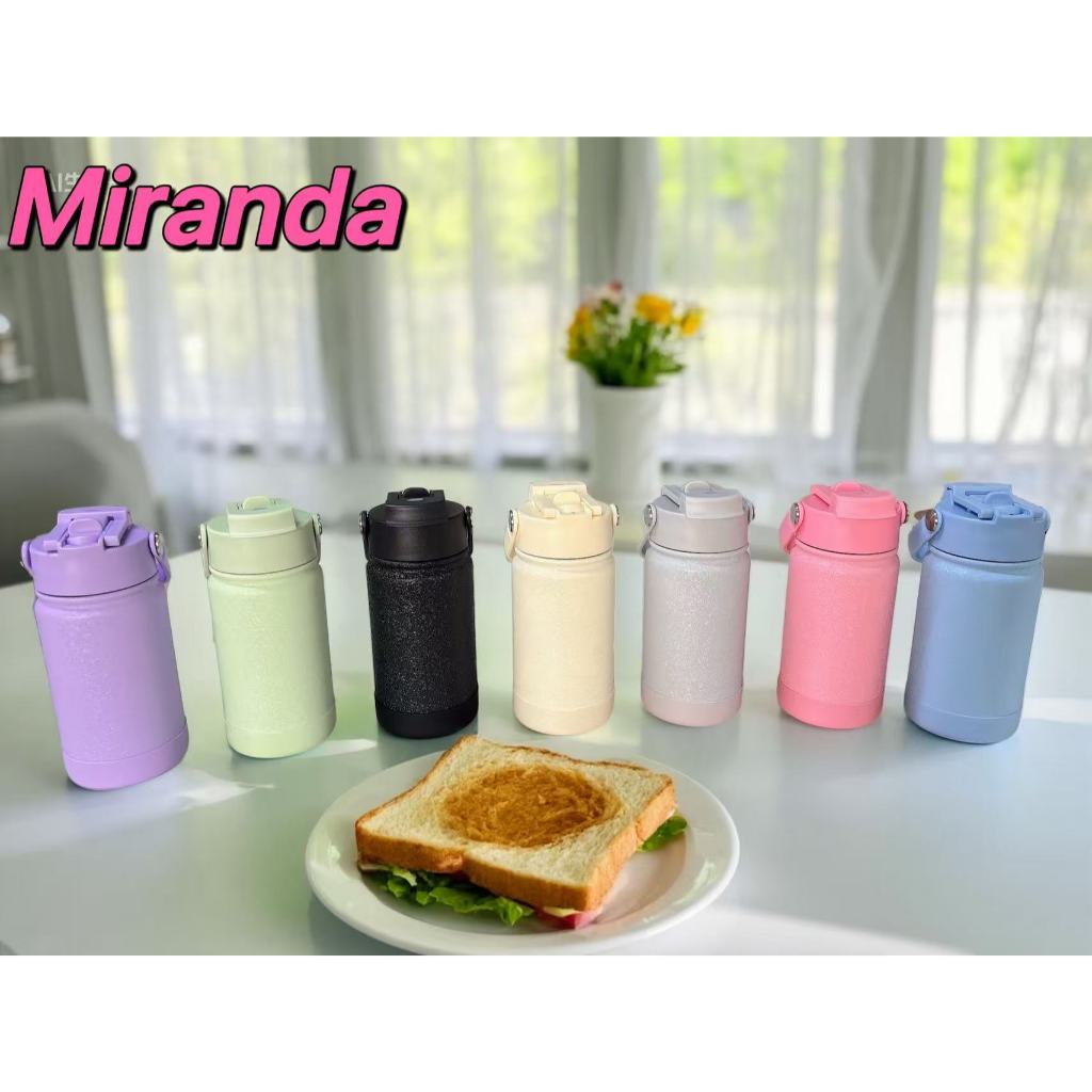 Garrafa Termica Inox  350ml Garrafinha para Água com Base de Silicone--1924 em Oferta na Shopee