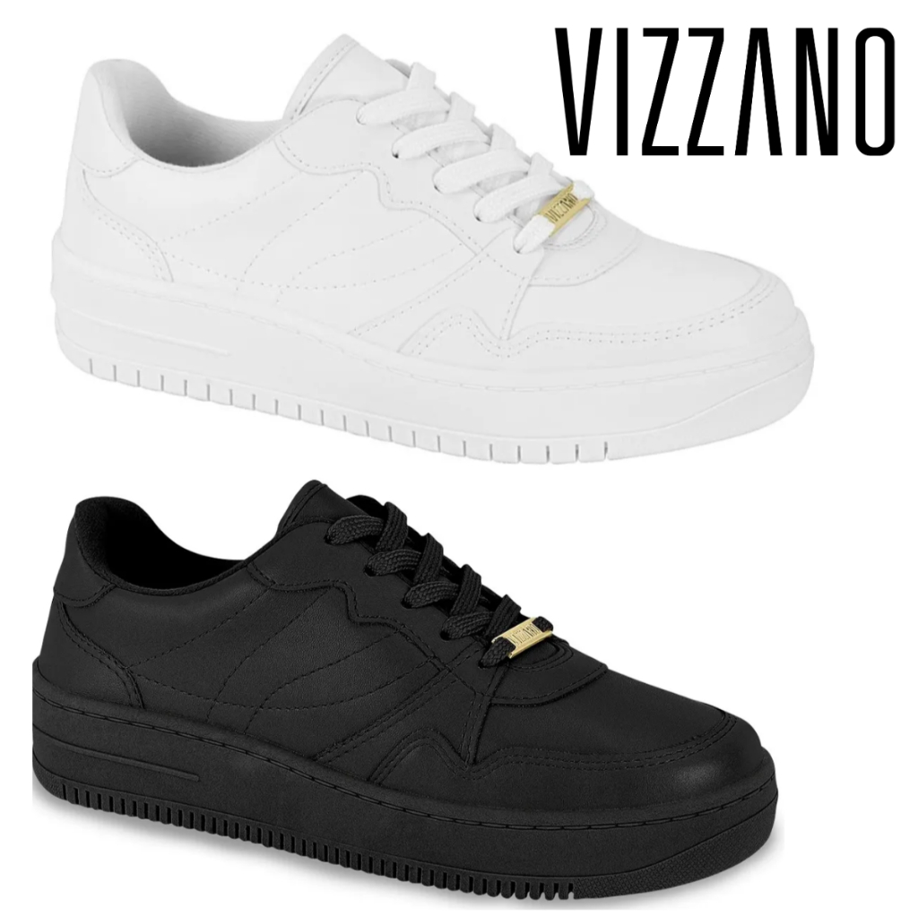 Tênis Vizzano Feminino Casual Estilo air Confortável Original Preto em Oferta na Shopee