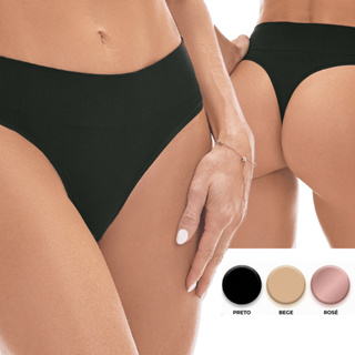 Calcinha Fio Dental Cos Largo Sem Costura Zee Rucci Anatômica Conforto Microfibra em Poliamida em Oferta na Shopee