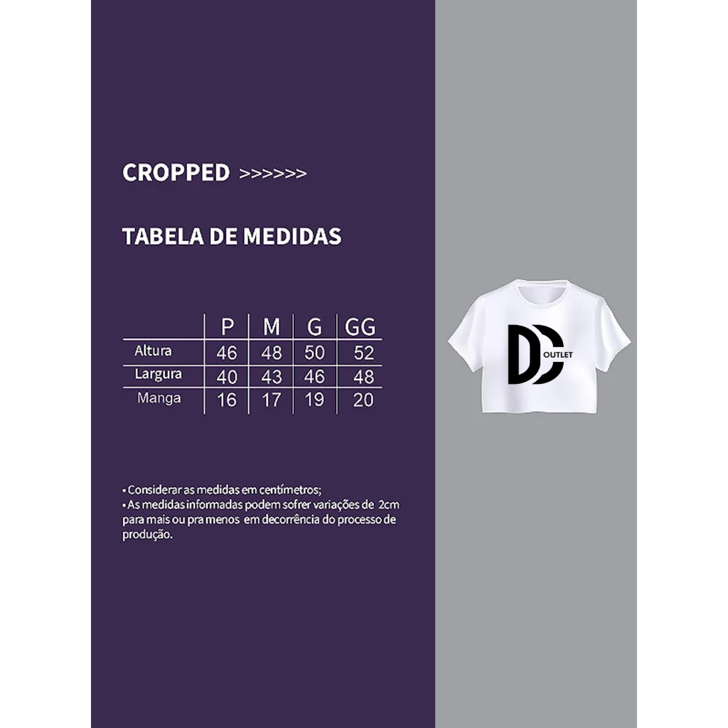 Cropped Cyclone 7 Copas Streetwear 100% Algodão
