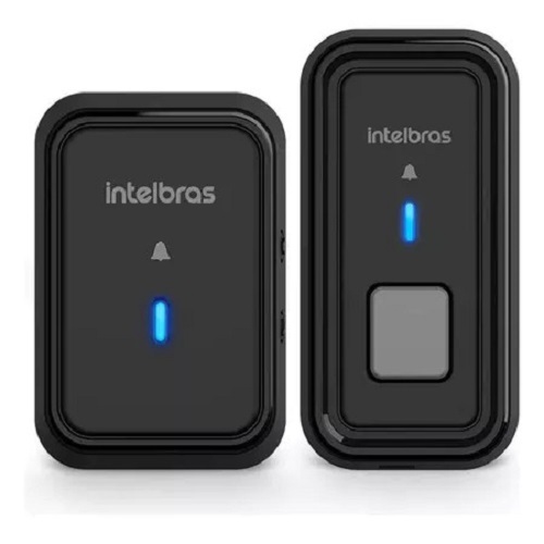 Campainha Sem Fio Com Bateria CIB 101S Preta Intelbras