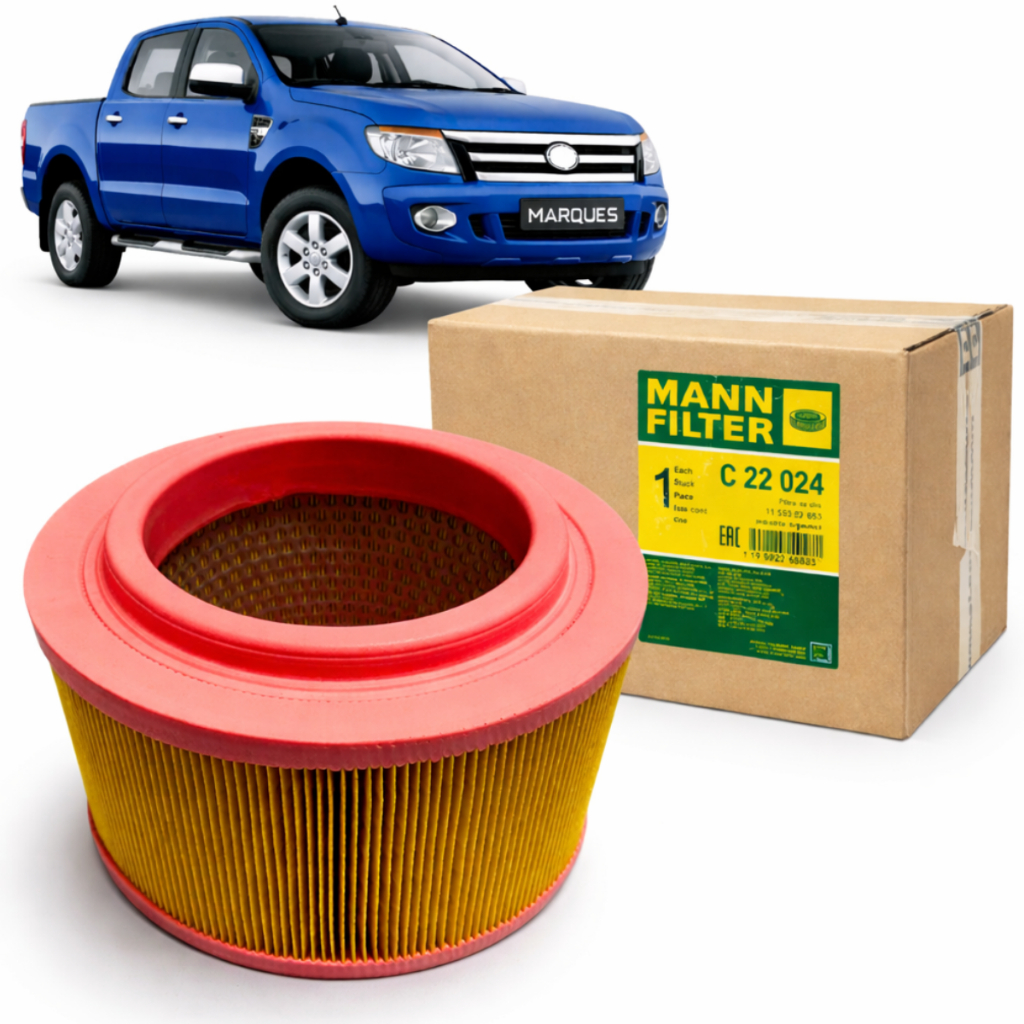 Filtro De Ar Mann Para Ford Ranger 2.2 2.5 3.2 2011 À 2022 em Oferta na Shopee
