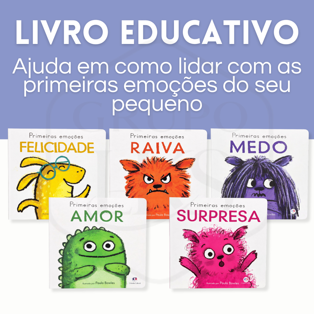 Livros Educativos Emoções Infantil Desenvolvimento Emocional Capa Dura