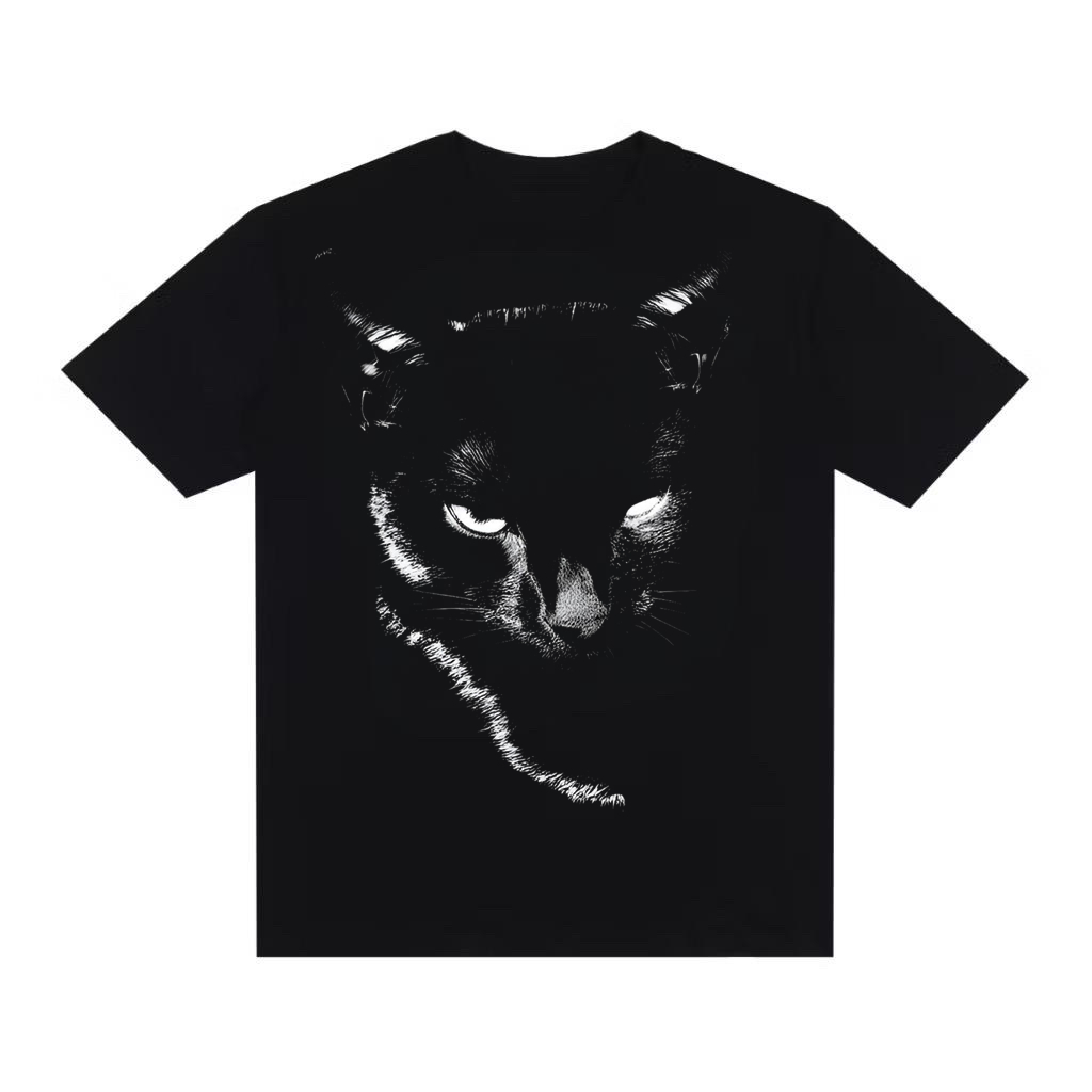 Camiseta Streetwear Y2K Over Gato Cat Oversized Alternativo Swag Gótico Meme Shitpost Estiloso Algodão 26.1 Estampado