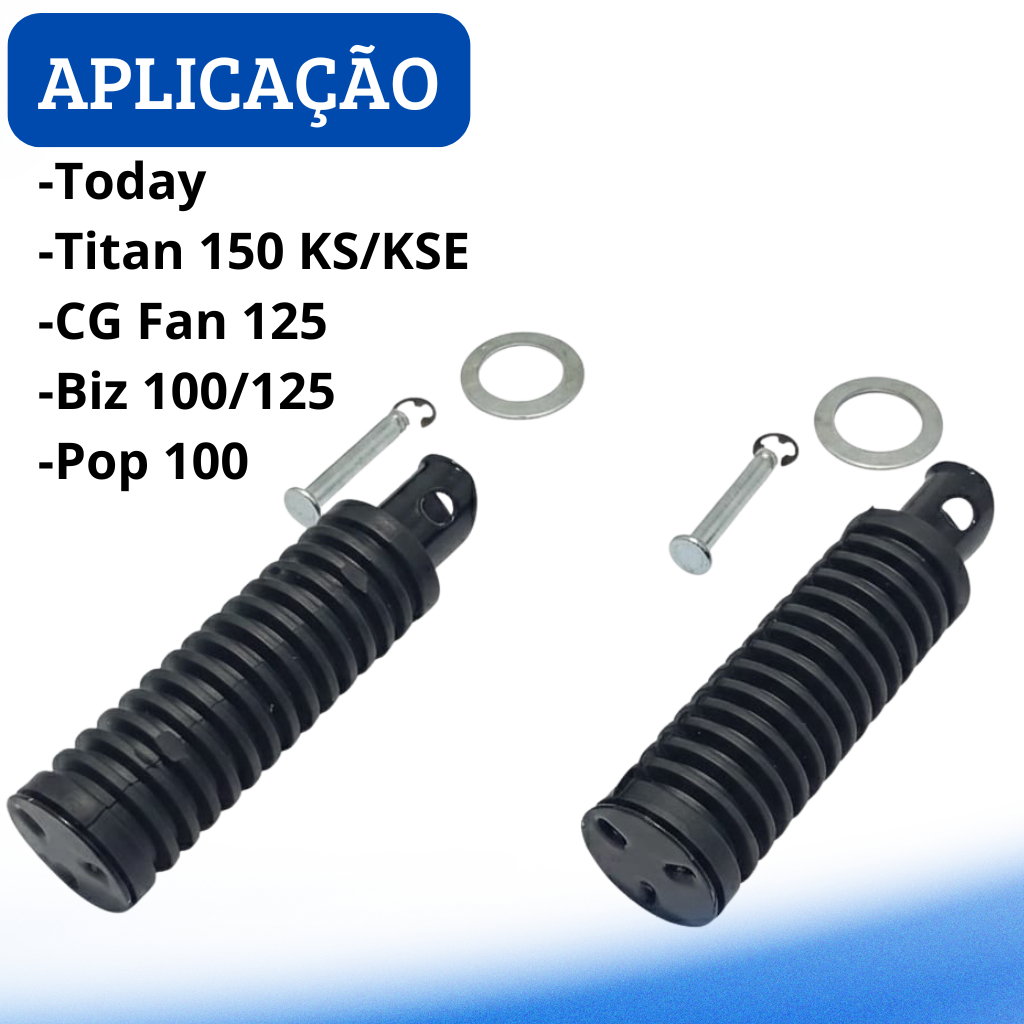 Pedaleira Traseira Par Moto Today  Titan 150 KS/KSE  CG Fan 125  Biz 100/125  Pop 100