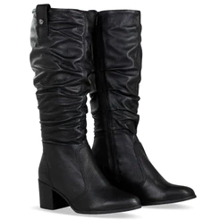 Bota Feminina Couro Cano Longo Montaria Bottero Original Bota Cano Alto Salto Médio Conforto Estilo