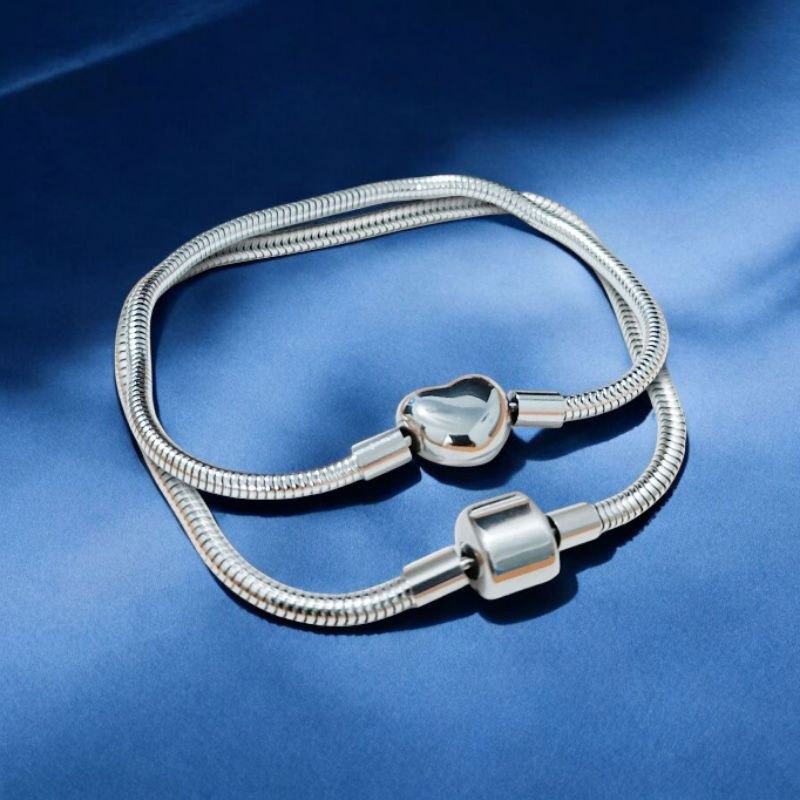 Pulseira Berloque Adulto / Infantil Prateada Aço Inox Titânio Não Escurece Resistência e Qualidade