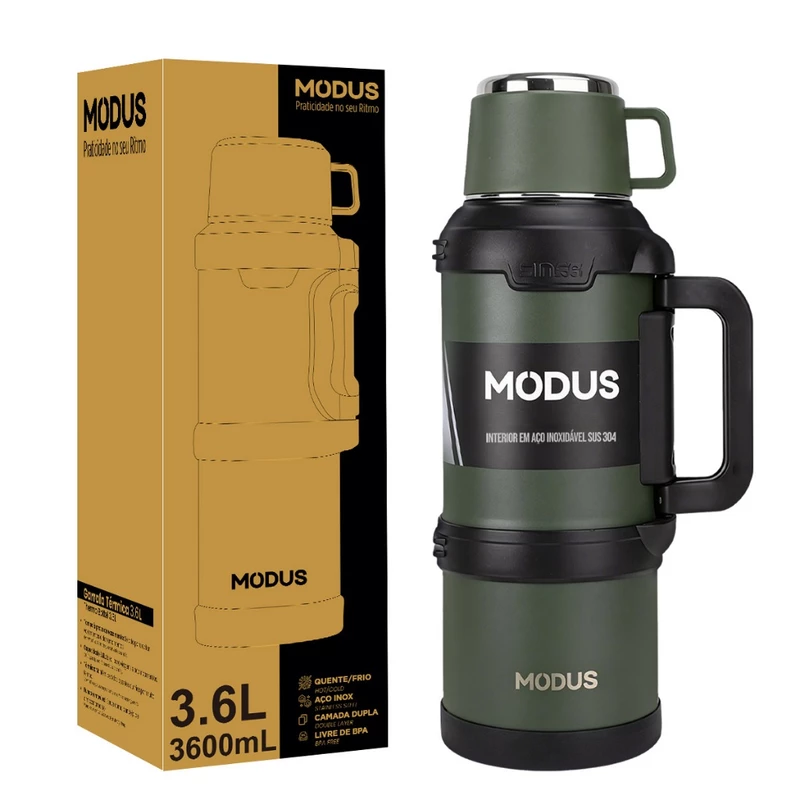 Garrafa Térmica Modus de Inox 3,6 Litros com Isolamento Térmico