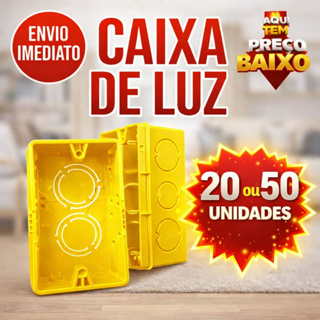 Kit 50 ou 20 Caixas de Luz 4x2 Reforçadas para Tomada e Interruptor Eletrica em Oferta na Shopee