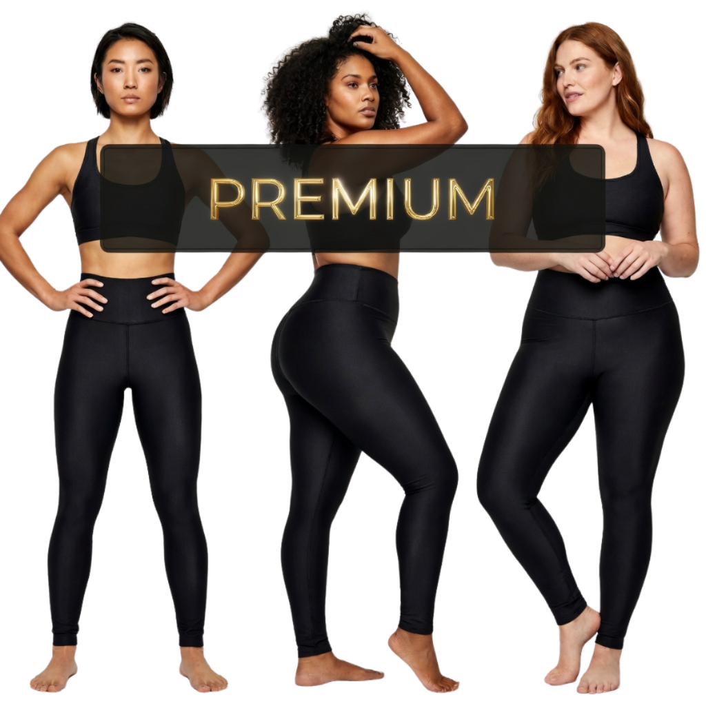 Calça Legging Feminina Suplex Grossa Costura Reforçada Cintura Alta Não Transparente Academia